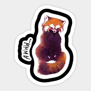 Shy Red Panda Sticker